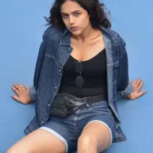 dark blue denim jacket shacket for women