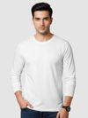 plain white full sleeves t shirt